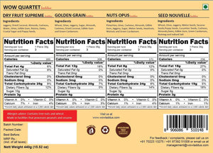 Wow Quatret 4 laddus variety box - assortment of dry fruits loaded nutritious jaggery and ghee