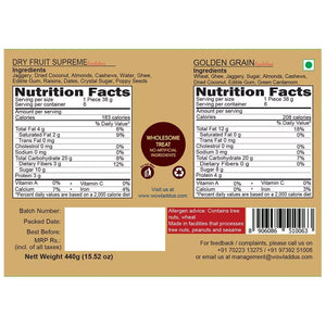 nutrition fact of wow laddus Duet Laddus Box of 12 laddus