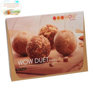 wow duet laddus box contains 2 types of ladoos